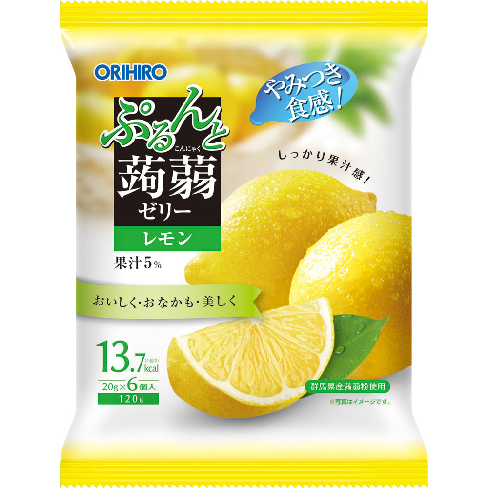 ぷるんと蒟蒻ゼリーパウチ レモン 120g(20g×6個)